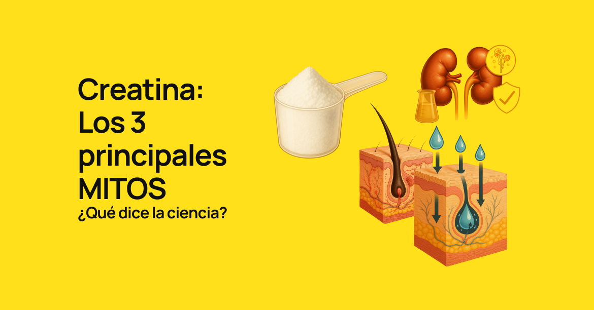 Los 3 mitos más comunes sobre la creatina: Lo que dice realmente la ciencia sobre ellos